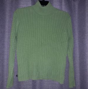 Anne Klein Sport Stretch XL Green Turtleneck